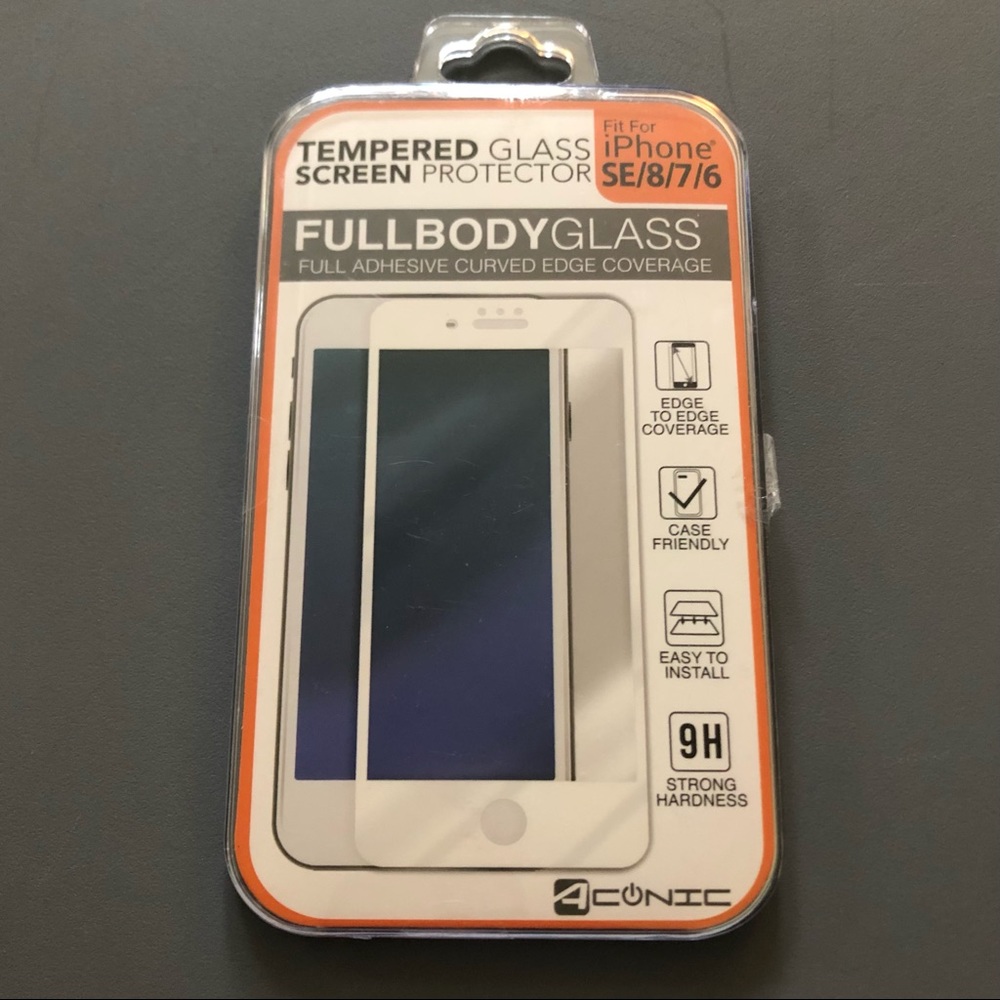 Tempered Glass Screen Protector iPhone SE/8/7/6 NWT